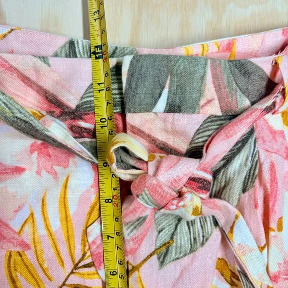 Joie Jaklynn Tropical Linen Tie Waist Shorts NWT Size 4 - Picture 11 of 12